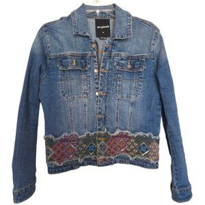 Desigual Denim Jacket with Border